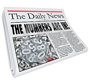 Numbers are In Newspaper Headline Quarterly Monthly Annual Results photo