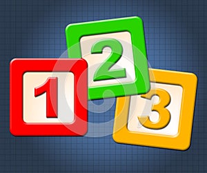 Numbers Numeracy Means Blocks Child And Numerals photo