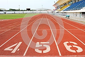 Numbers on running track