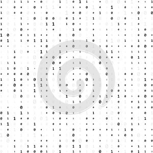 Numbers on the screen. Stream of binary code. Computer matrix. Graphic data, algorithm