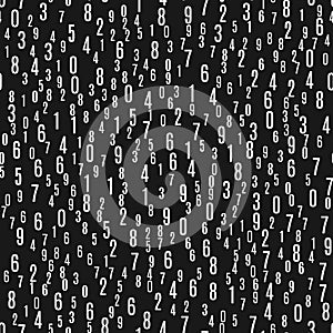 Seamless Pattern with the Numbers