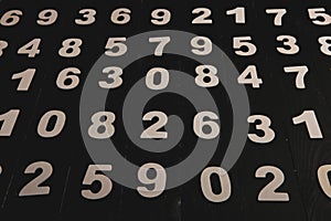 Numbers texture abstraction. Global economy crisis concept.