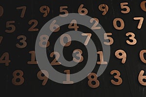 Numbers texture abstraction. Global economy crisis concept.