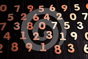 Numbers texture abstraction. Global economy crisis concept.