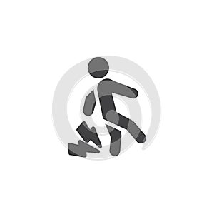 Numbness and tingling feet vector icon photo