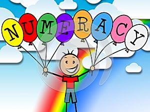 Numeracy Balloons Represents Numeric Count And Numeral