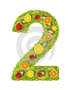 Numeral from fruit - 2
