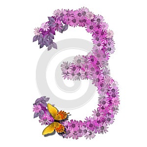 Numeral or number 3
