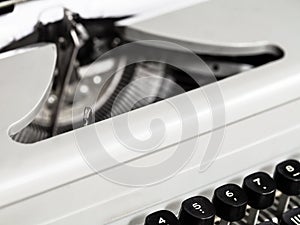 Numeric character keys of old typewriter