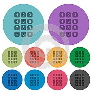 Numeric keypad color darker flat icons