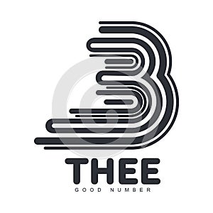 numeric logo three