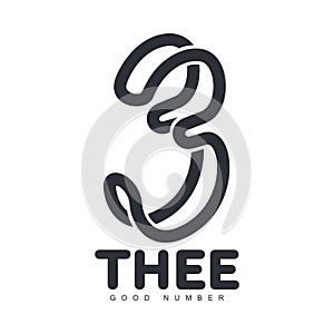 numeric logo three