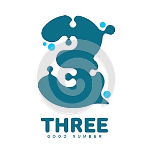 numeric logo three