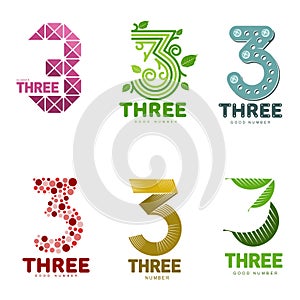 numeric logo three