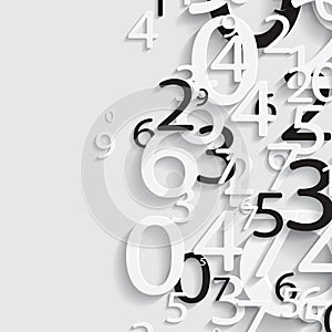 Numeric paper vector abstract background