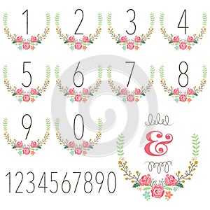 Numeric Wreath Table Card