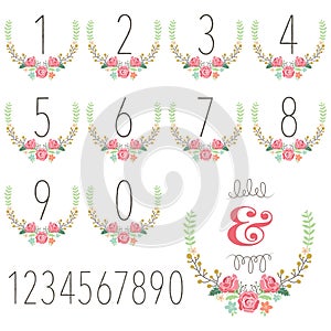 Numeric Wreath Table Card photo