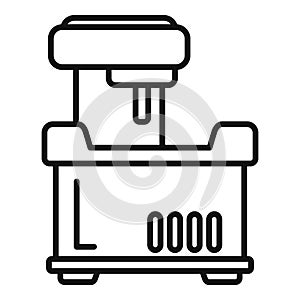 Numerical cnc machine icon outline vector. Tool industry