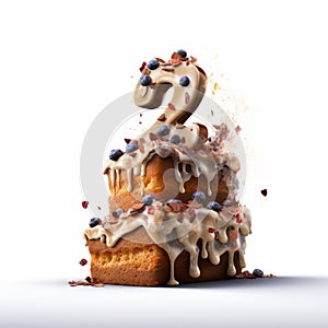 Numerical Complexity: Photorealistic 3d Cake Bursting Through Window