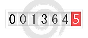 Numerical counter, vector display with numbers