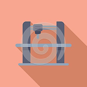 Numerical pressing label icon flat vector. Beam design center