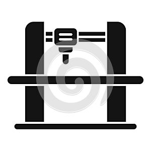 Numerical pressing label icon simple vector. Beam design center