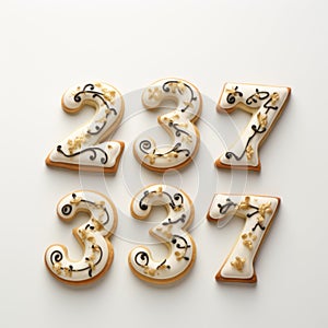 Numerical Seven Cookies Festive Treats With Ornate Detailing