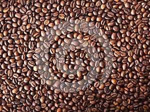 Numerous coffee beans