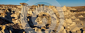 Numerous Eroded Geologic Badlands Formations photo