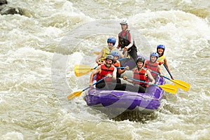 Numerous Family On Whitewater Rafting Trip photo