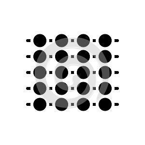 Black solid icon for Numerous, promiscuous and many