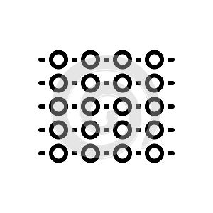 Black line icon for Numerous, plentiful and various