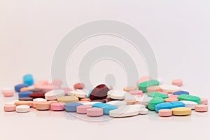 Medications in the form of tablets.