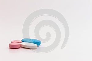 Medications in the form of tablets.