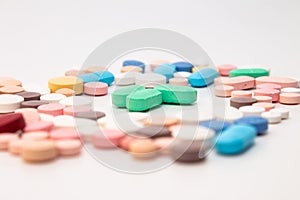 Medications in the form of tablets.