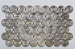 Numismatic collection of commemorative quarters of the United States