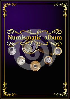 Numismatic cover album. 01 (vector)