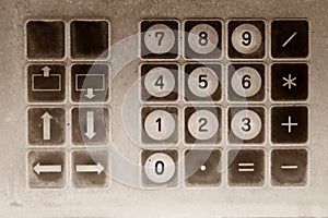 Numpad in retro style