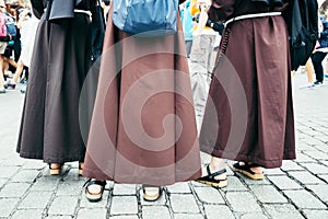 Nun feet in crowd photo