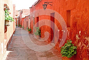 The Nunâ€™s Living Quarter in Santa Catalina Monastery, UNESCO world heritage site in Arequipa, Peru