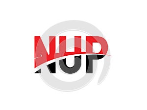 NUP Letter Initial Logo Design Vector Illustration