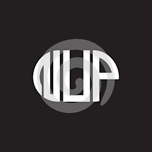 NUP letter logo design on black background. NUP creative initials letter logo concept. NUP letter design