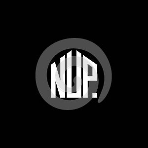 NUP letter logo design on BLACK background. NUP creative initials letter logo concept. NUP letter design.NUP letter logo design on