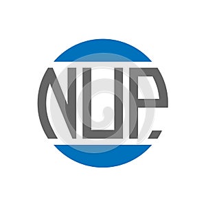 NUP letter logo design on white background. NUP creative initials circle logo concept. NUP letter design