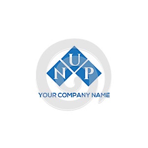 NUP letter logo design on white background. NUP creative initials letter logo concept. NUP letter design