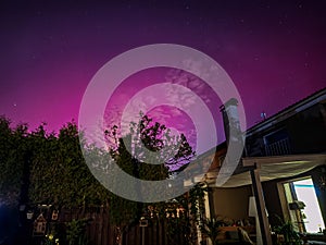 Nupaky, Czech republic - May 10, 2024 - Aurora Borealis above Nupaky by Prague photo