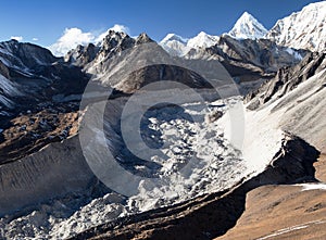 Nuptse glacier from chhukhung Ri view point photo