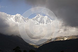 Nuptse and Lhotse in Nepal