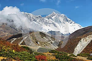 Nuptse and Lhotse peaks views
