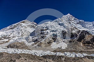 Nuptse summit from Nepal EBC trek